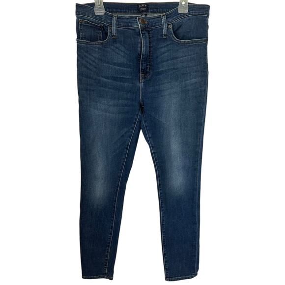 J. Crew 9" High-Rise Skinny Jean in Classic Blue Wash J6584 Size 31 - Picture 2 of 10